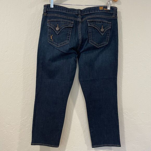 ~ KUT From The Kloth 14 Jeans, Bardot Skinny Boyfriend, Dark Blue, Stretch - Picture 4 of 13